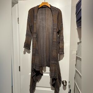 Goddis Striped Brown , Black &  Gray Cardigan Size M/L